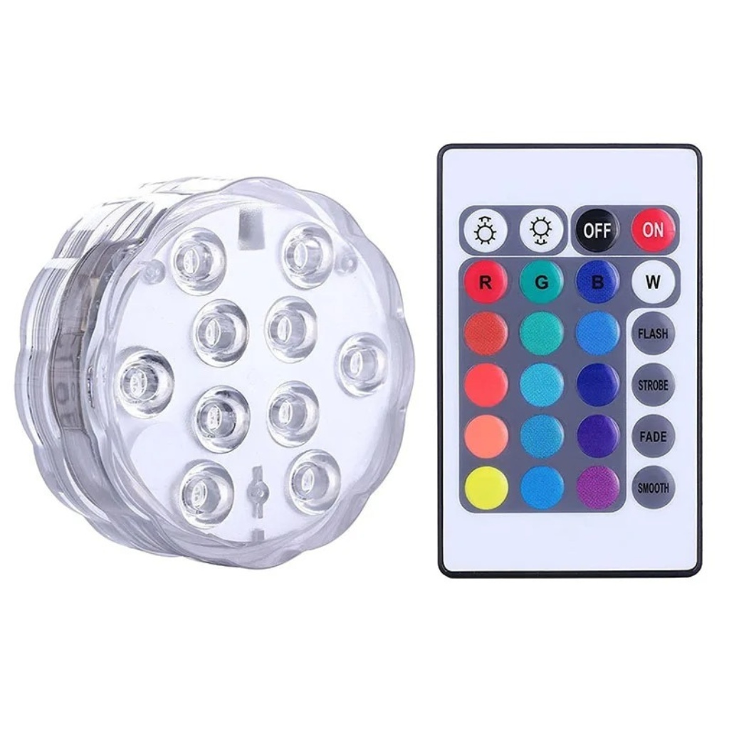 Pastilha Led com Ventosa para Aquários e Piscinas - IP68