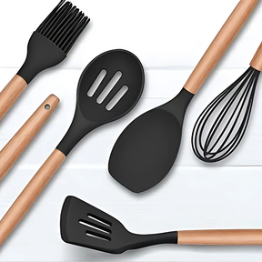 Kit 12 Peças Utensílios de Cozinha Silicone